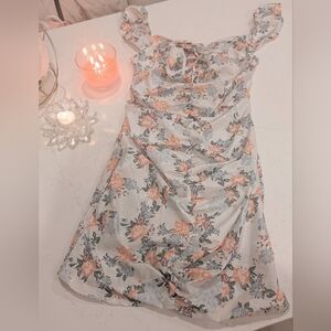 Floral Print Off Shoulder Women's Dress